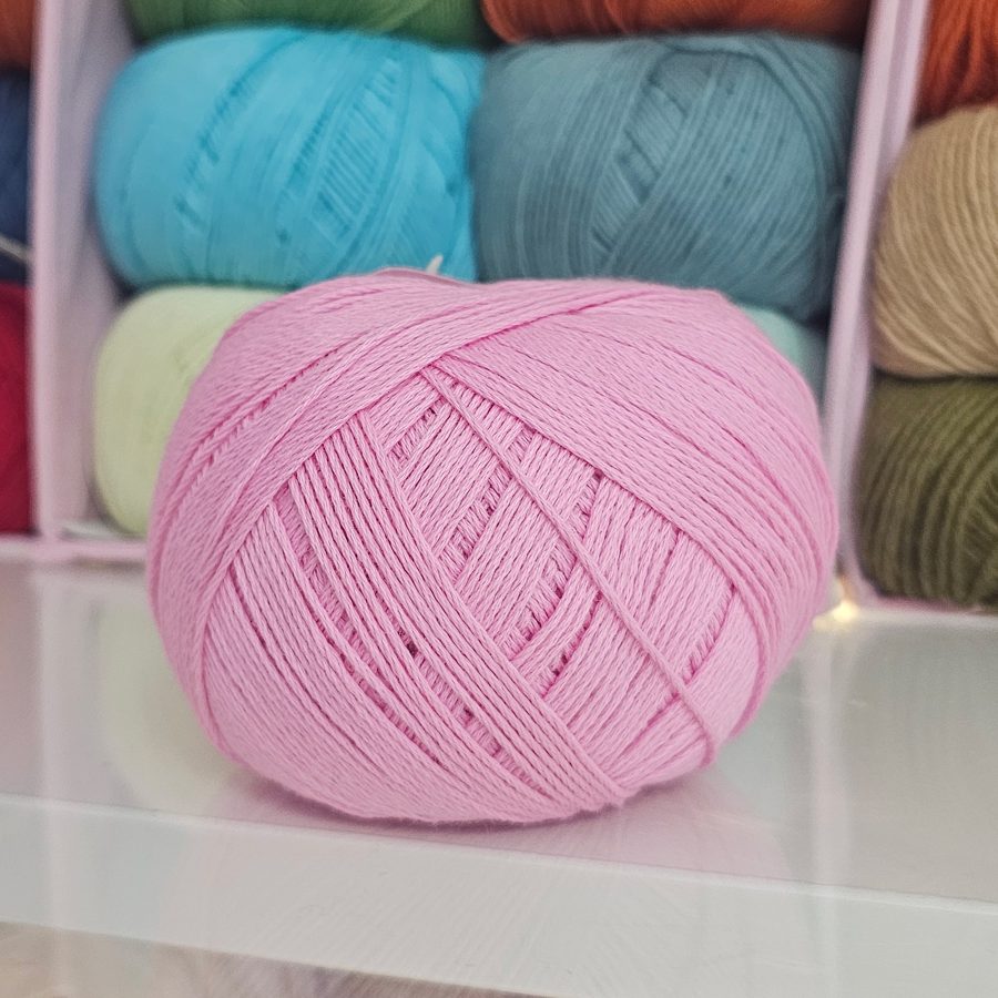 Hilo de Algodón Peinado Ovillo Rosa Blush M - Casasol - Imagen 4