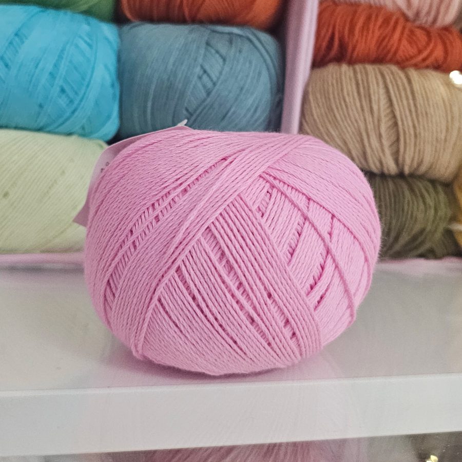 Hilo de Algodón Peinado Ovillo Rosa Blush M - Casasol - Imagen 3