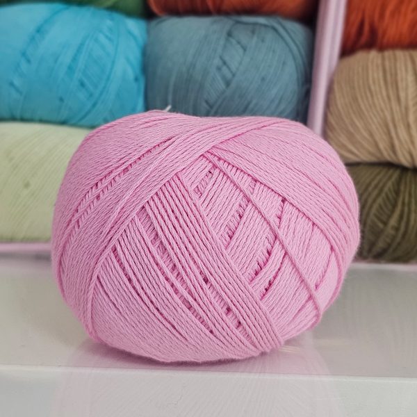 Hilo de Algodón Peinado Ovillo Rosa Blush M - Casasol