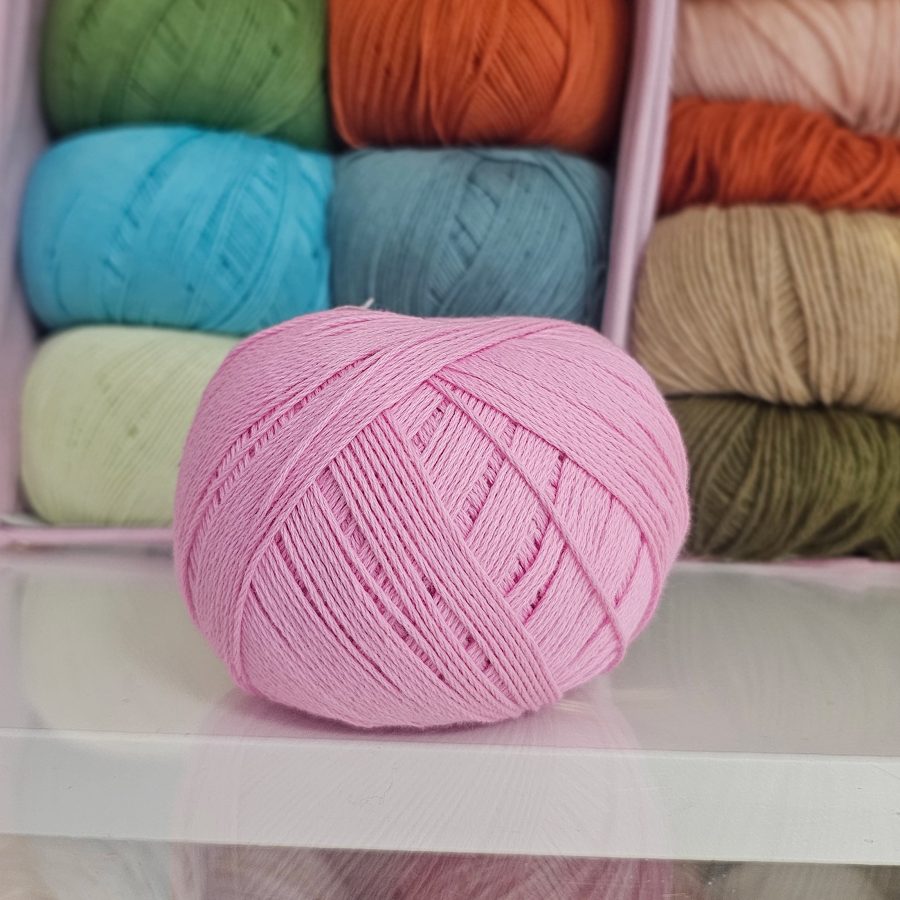 Hilo de Algodón Peinado Rosa Blush - Casasol - Imagen 3