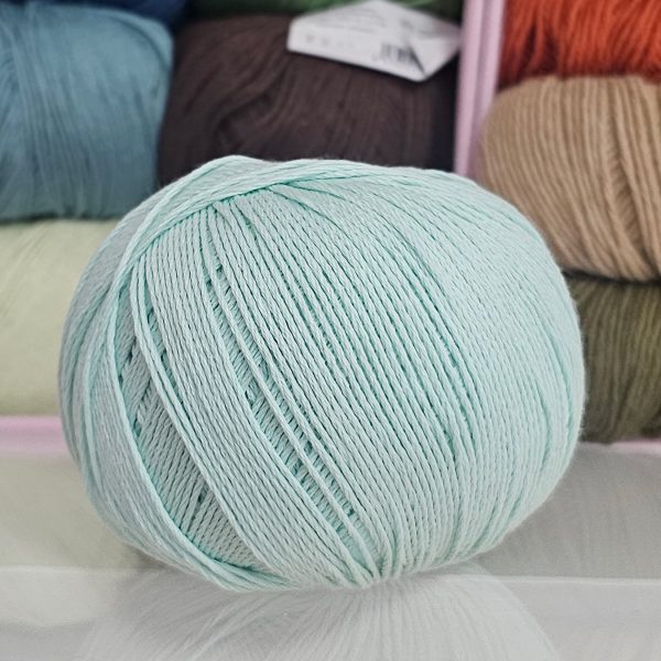 Hilo de Algodón Peinado Ovillo Verde Mint M - Casasol