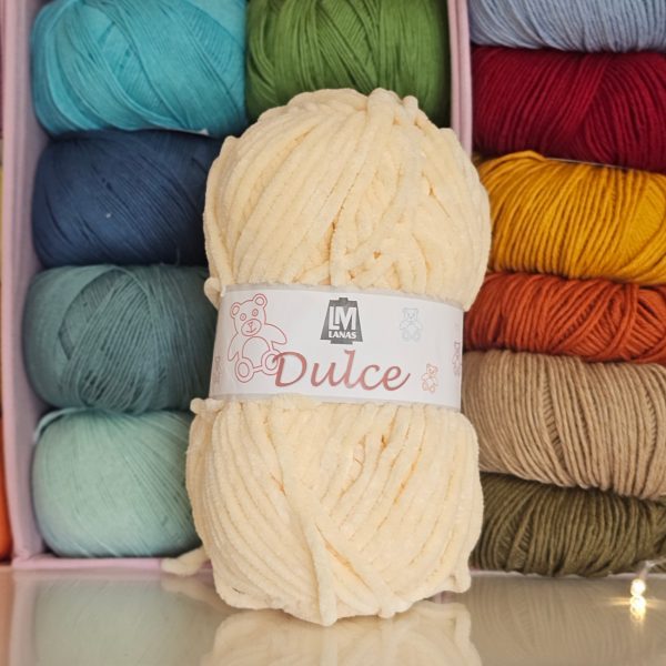 Chenilla de color crema Dulce - Hilaturas